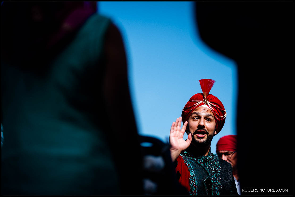 Sikh groom in turban