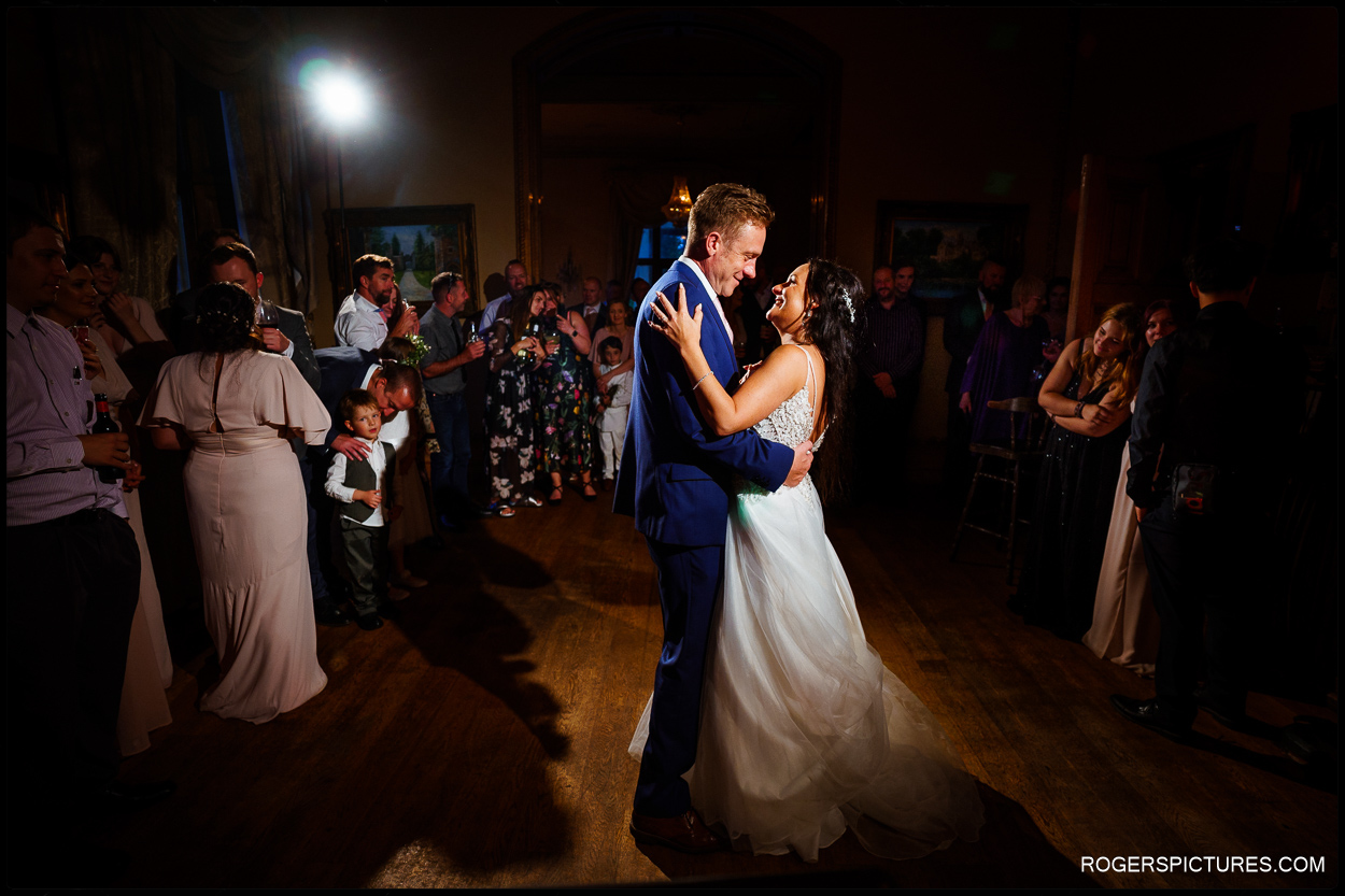 Bride and Groom First Dance at Orchardleigh House wedding