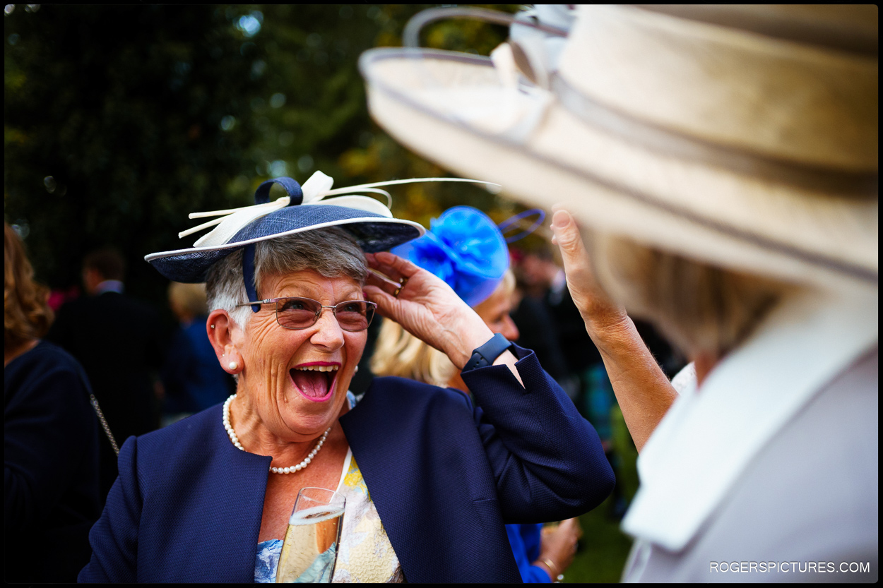 Wedding guest in a hat