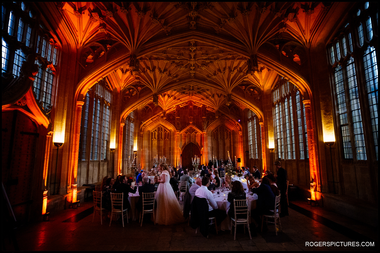Wedding breakfast in the Divinity School at the Bodleian Libraries