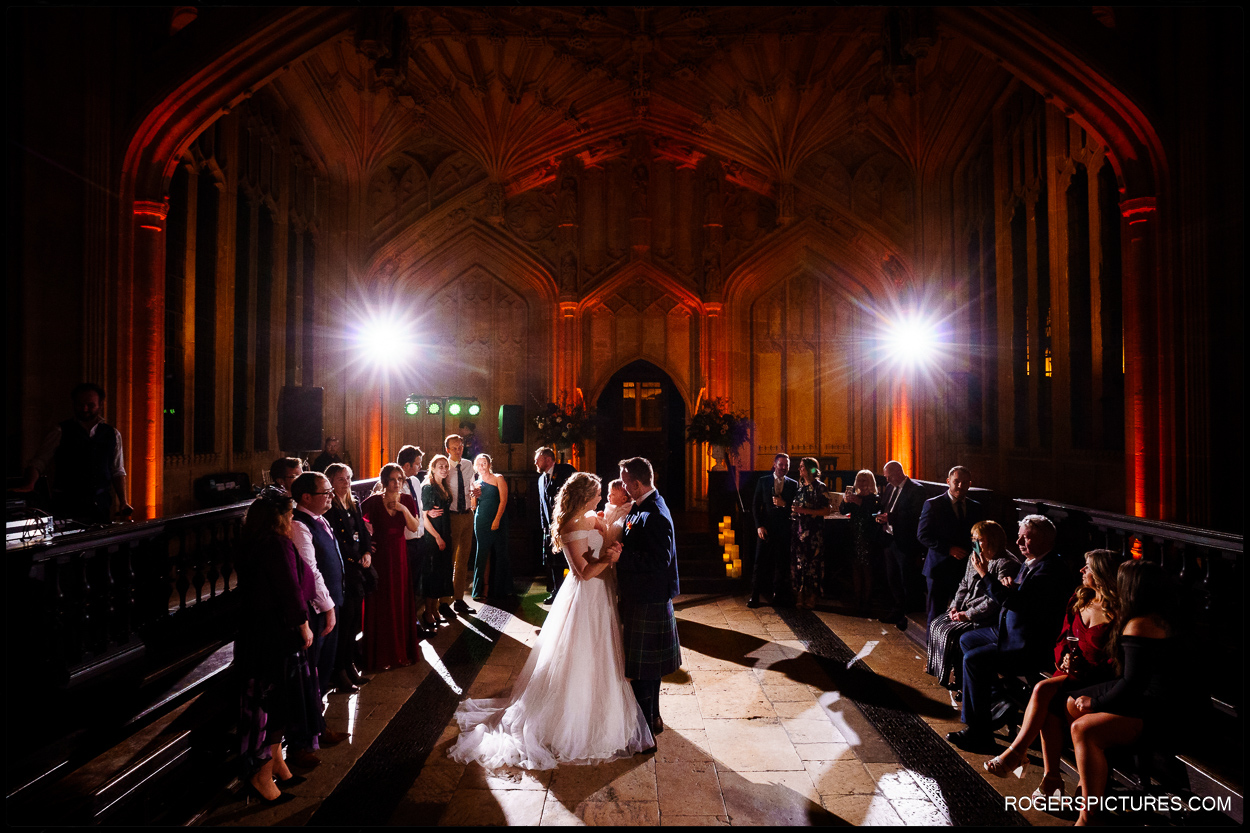 First dance in the Divinity School at the body and libraries in Oxford
