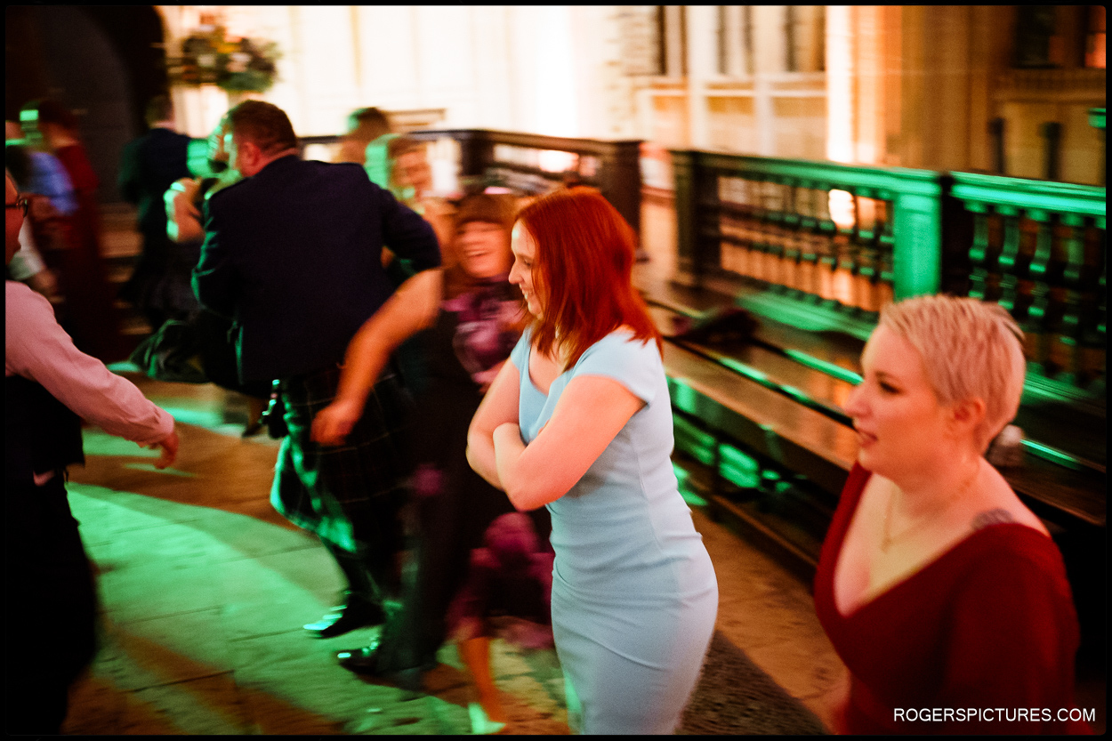 Scottish dancing at a wedding in Oxford