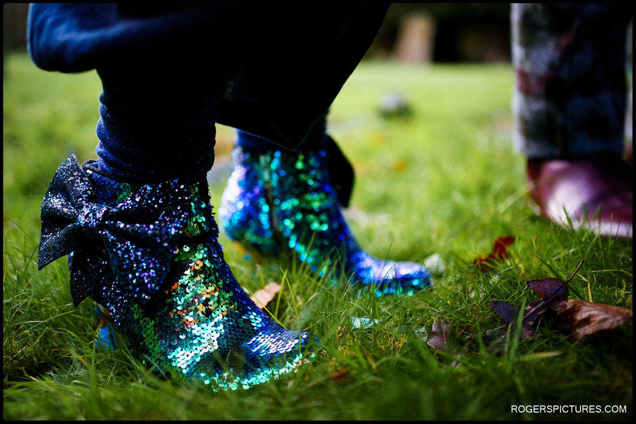 Sparkly wedding boots