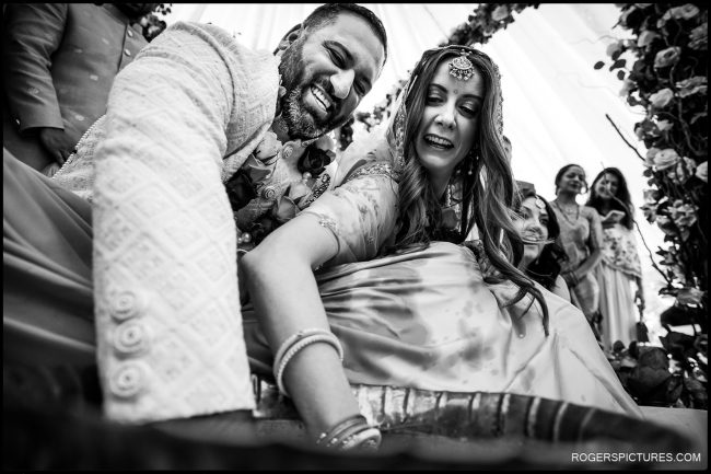 Hindu Wedding at Parklands Quendon Hall050 Wedding games after a Hindu ceremony at Parklands Quendon Hall