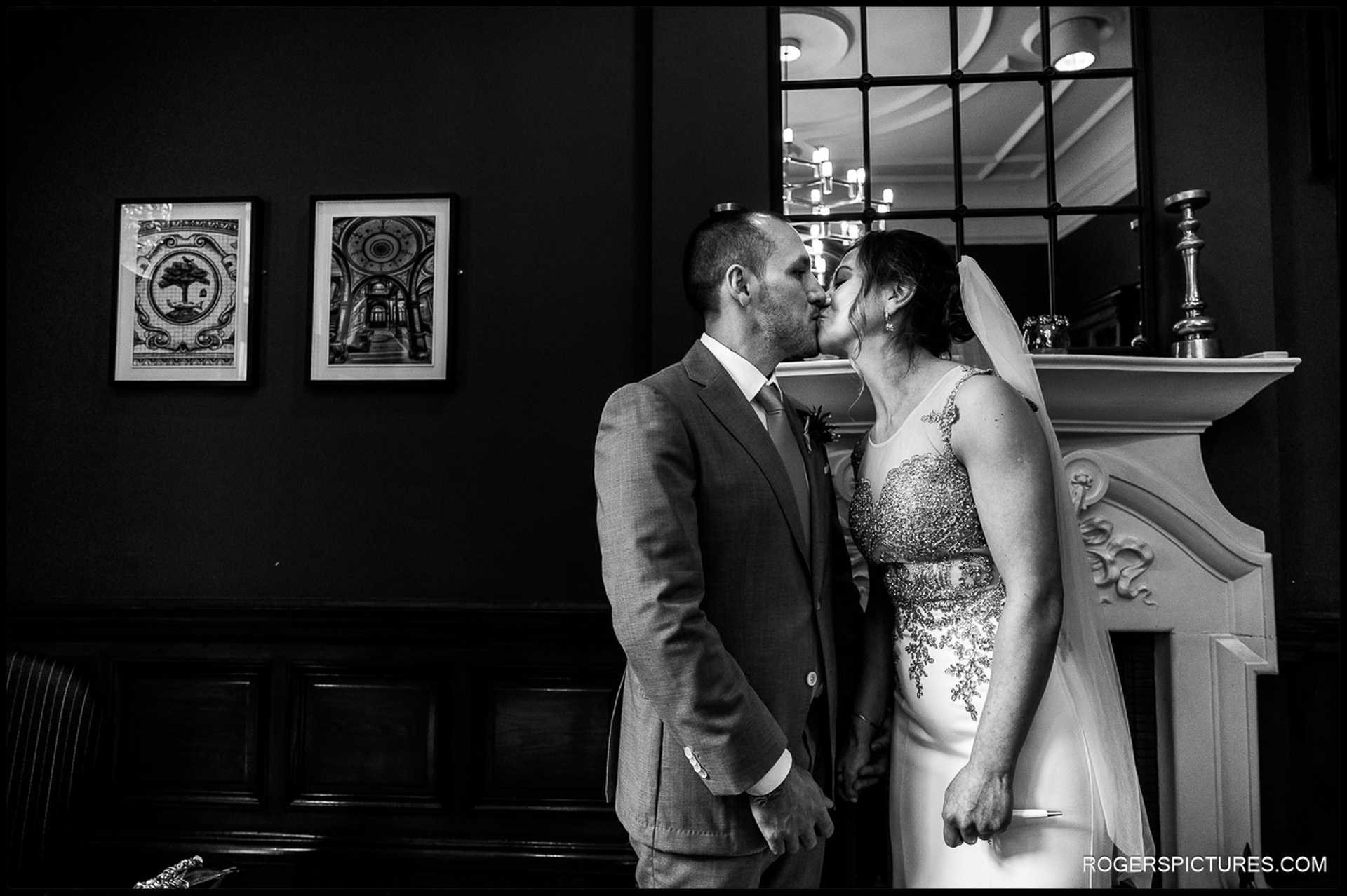 Newly wed couple at City Chambers in Glasgow